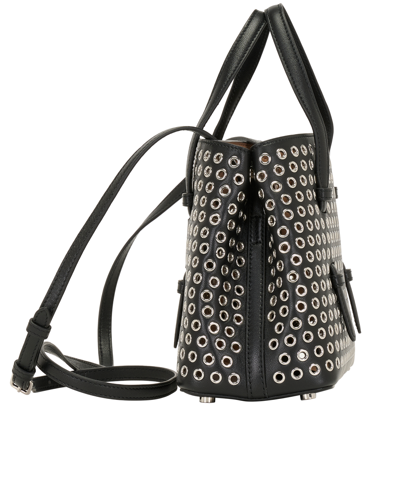 Mina 20, &pound;950, Handbags, Black, Leather, Side view
